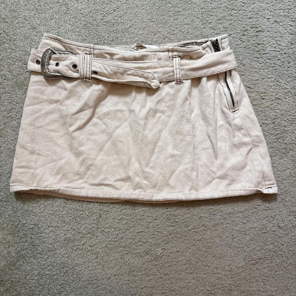 Mustard Seed Size large Western Cream Mini skirt